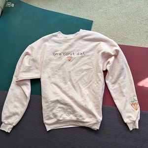 La Enovese Designs Original On a Carat Diet Sweatshirt Pink One Size SOLD OUT